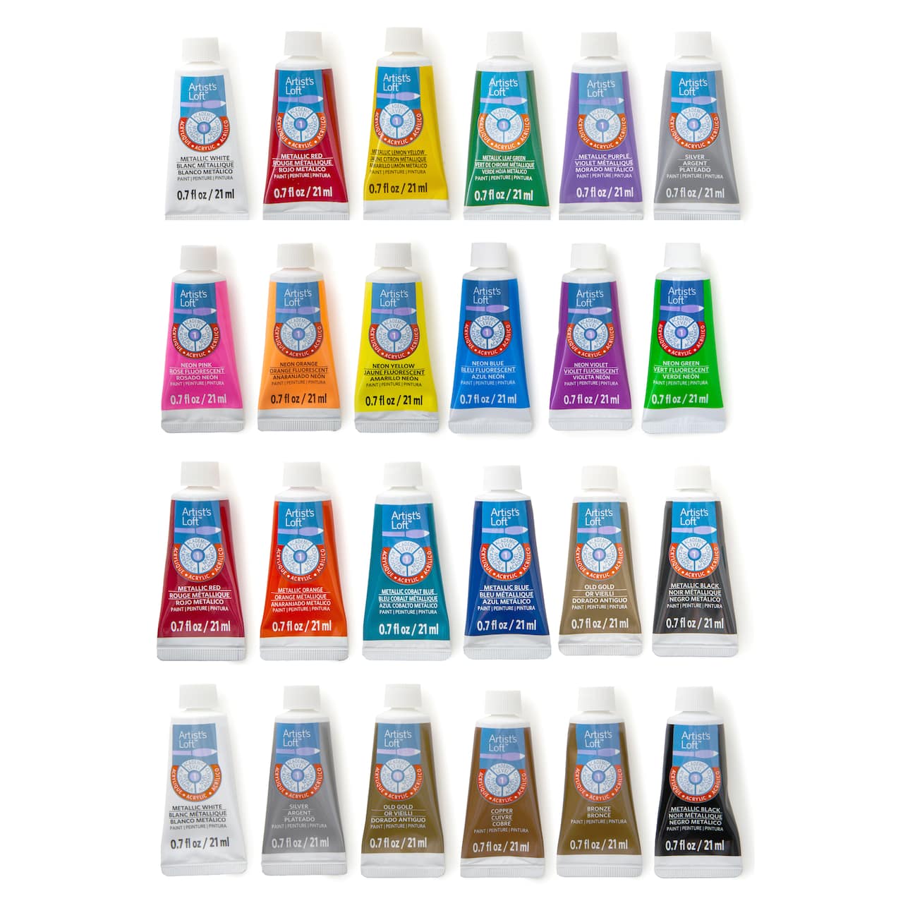 Metallic & Neon Acrylic Paint Set By Artist's Loft™